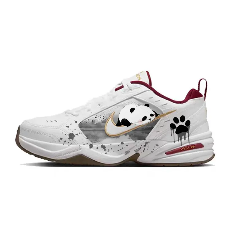 Nike Air Monarch 4 Cushioning Slip Resistant Abrasion Resistant Low top Chunky Sneakers Unisex White
