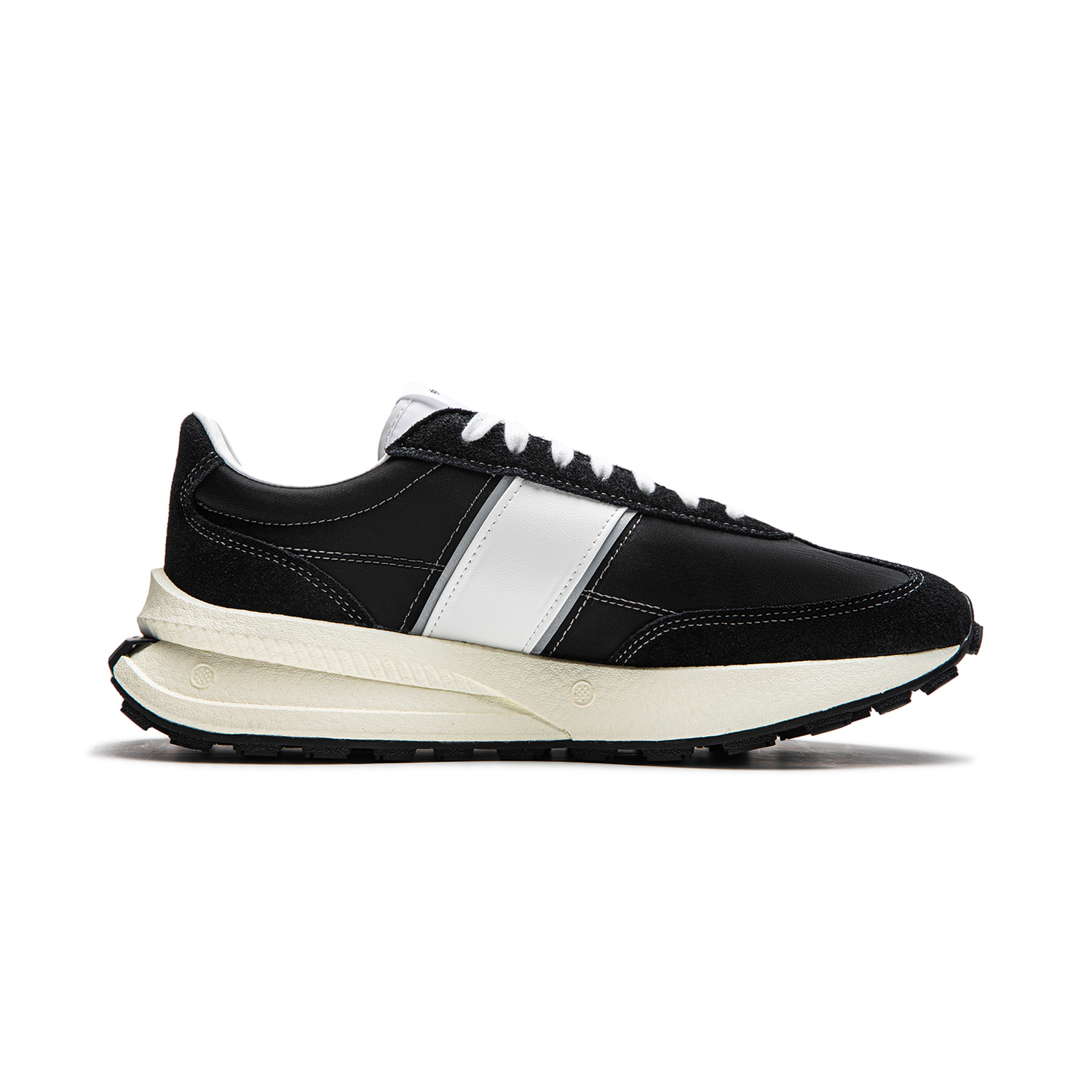 Li Ning Cushioning Abrasion Resistant Low top Running Shoes Unisex Black
