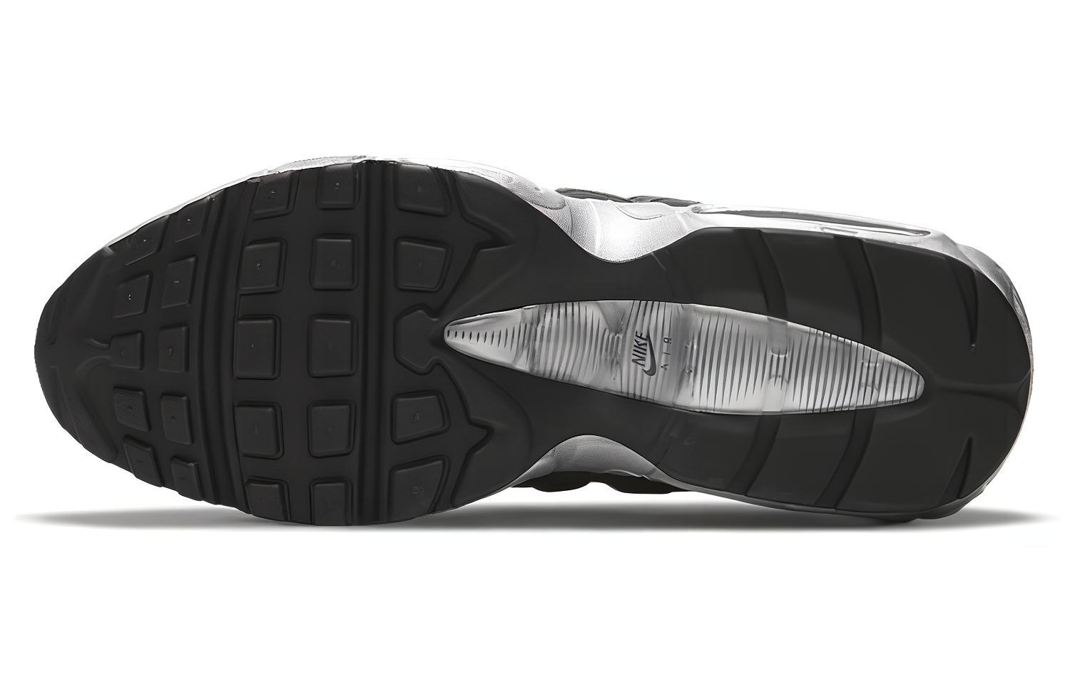 Мужские кроссовки Nike Air Max 95 (черно-серебристые) — Чёрныйсеребристый — фото 6