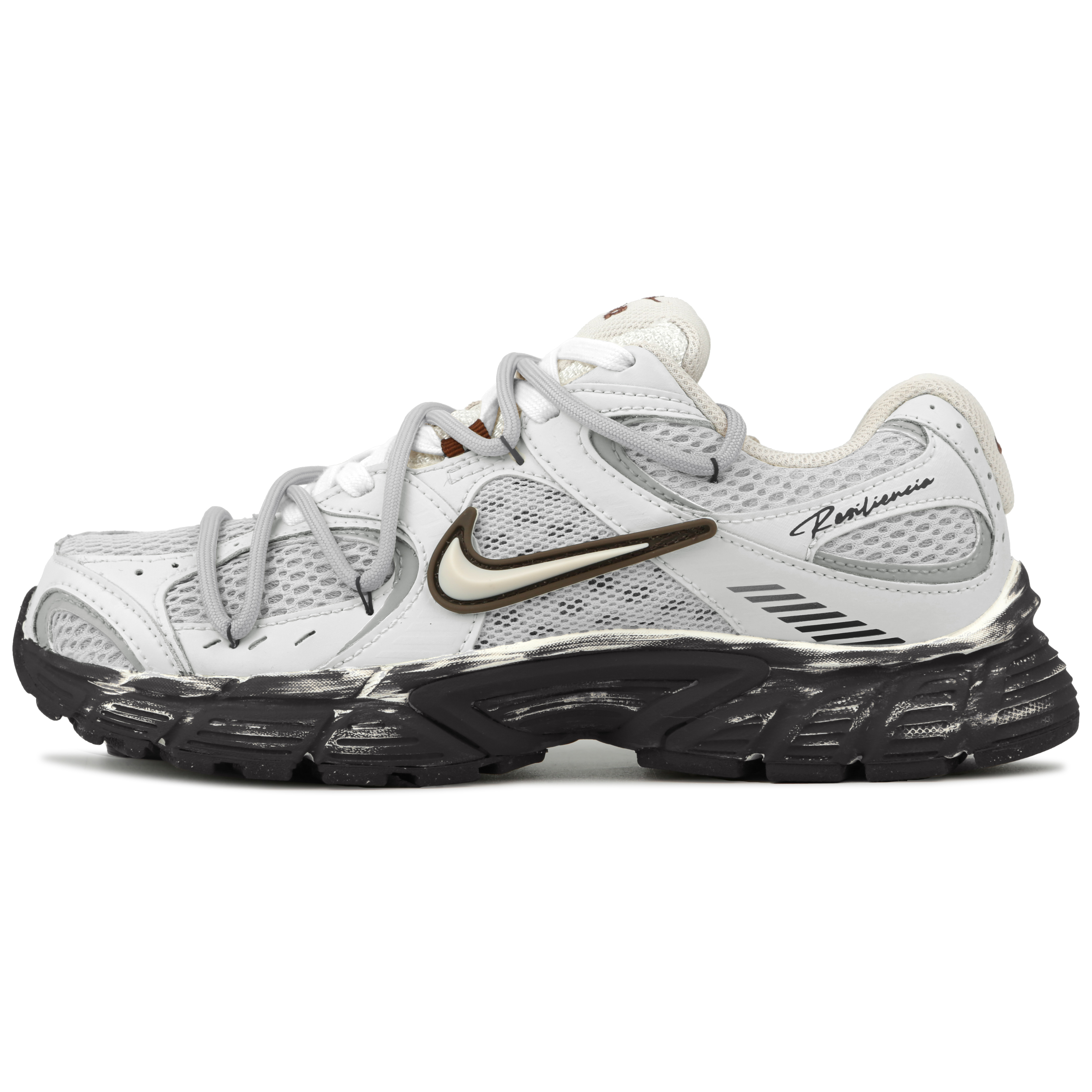 Nike V5 RNR Low top Casual Running Shoes Unisex Silver Black