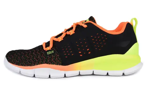 Li Ning Cushioning Breathable Abrasion Resistant Slip Resistant Low top Running Shoes Men's Black Orange