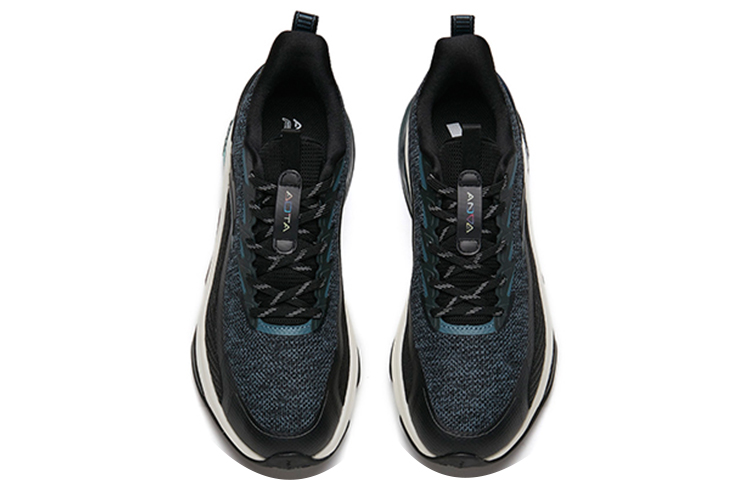 Anta Cushioning Slip Resistant Abrasion Resistant Cushioning Low top Running Shoes Men’s Black Green