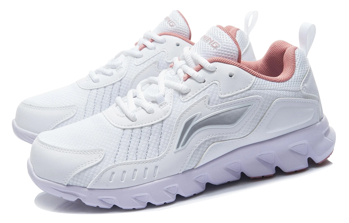 Li Ning Sports Cushioning Slip Resistant Abrasion Resistant Low top Running Shoes Women’s White