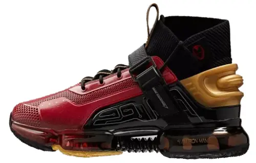 Anta Iron Man Non slip Lightweight High top Running Shoes Men's Red