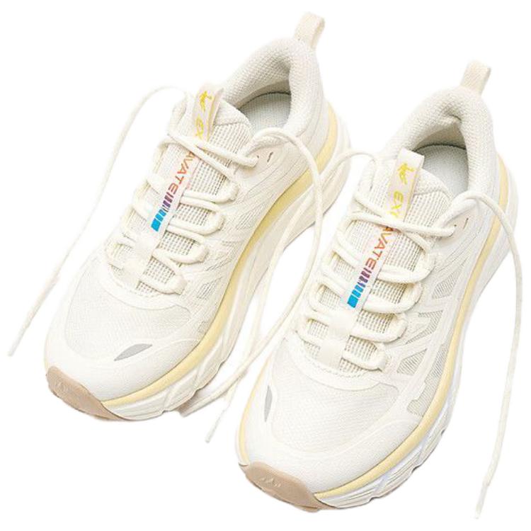 QIAODAN Lightweight And Breathable Low top Casual Running Shoes Women’s Beige