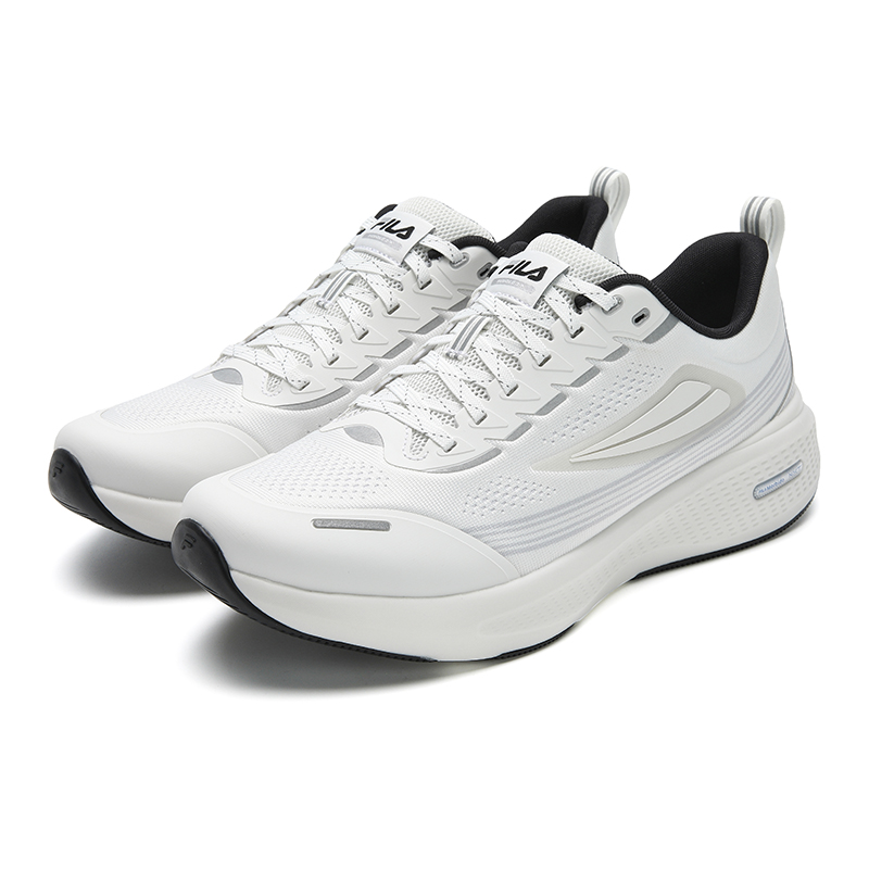 FILA NUVOLE 3+ Cushioning Breathable Low top Running Shoes Men’s White Black