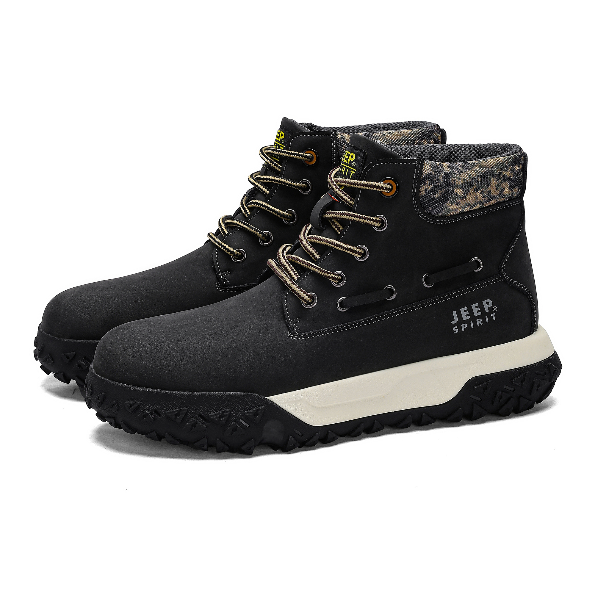 JEEP SPIRIT High top Outdoor Shoes Men’s Graphite Black