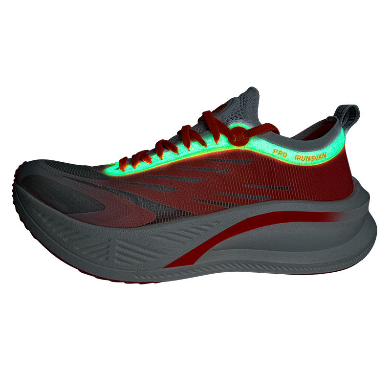 IRUNSVAN Low top Running Shoes Unisex Mismatched Color Dark Blue & Red
