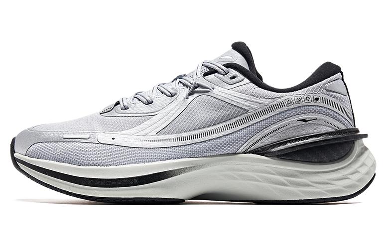 Erke Cushioning Slip Resistant Abrasion Resistant Low top Running Shoes Men’s Rubble Gray Jet Black