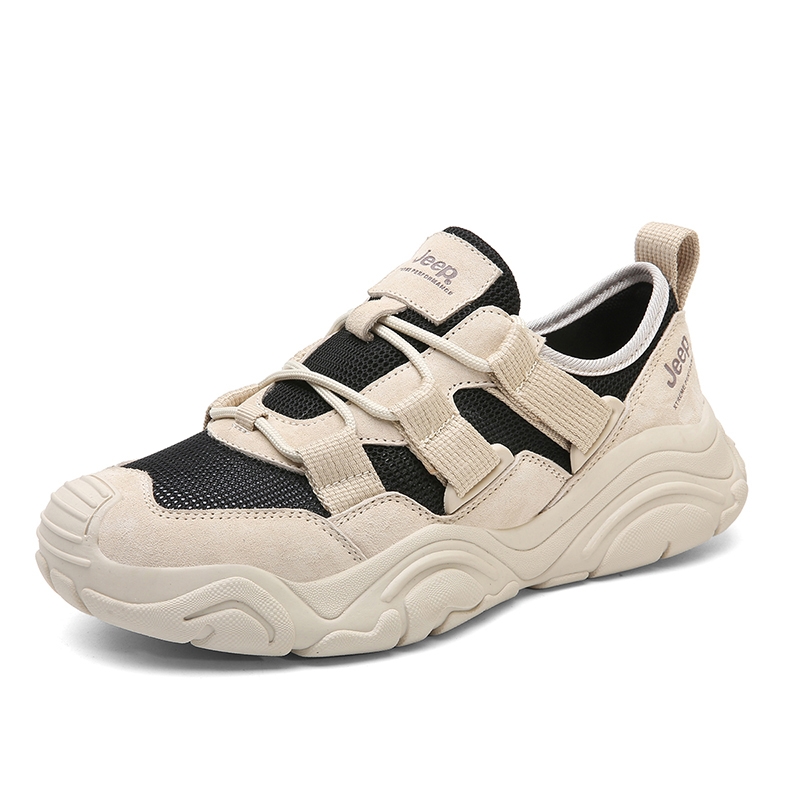 Jeep Mesh Low top Outdoor Shoes Unisex Sand