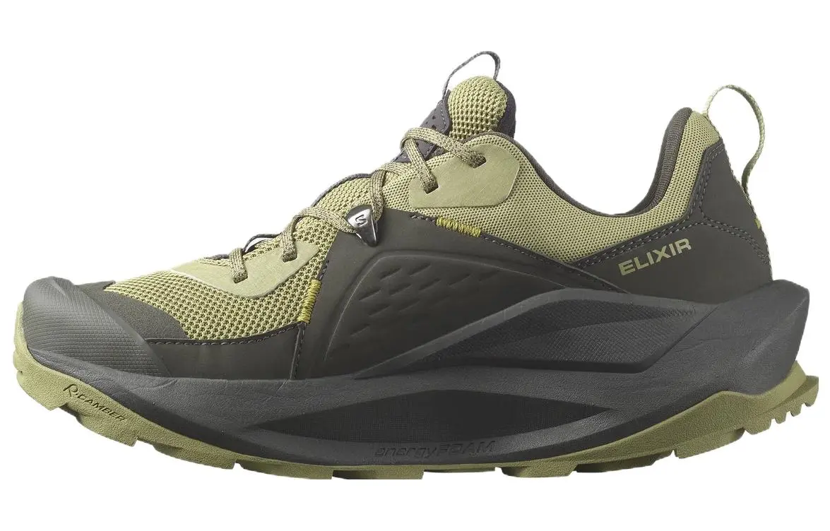 SALOMON GORE TEX Slip Resistant Low top Slip Resistant Outdoor Shoes Men's Black Green