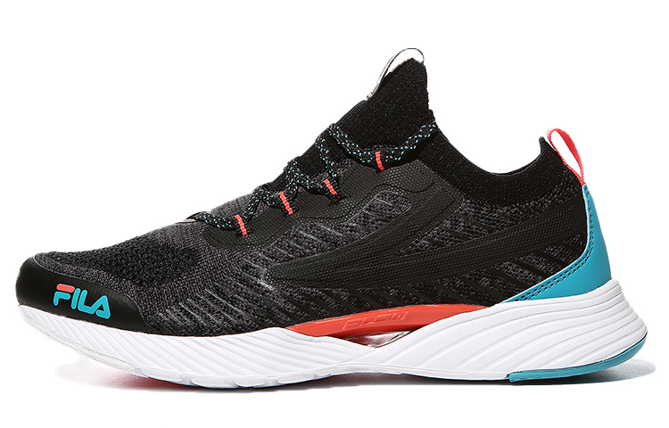 FILA RGB Fle Low top Running Shoes Unisex Black Red Blue Korean Style