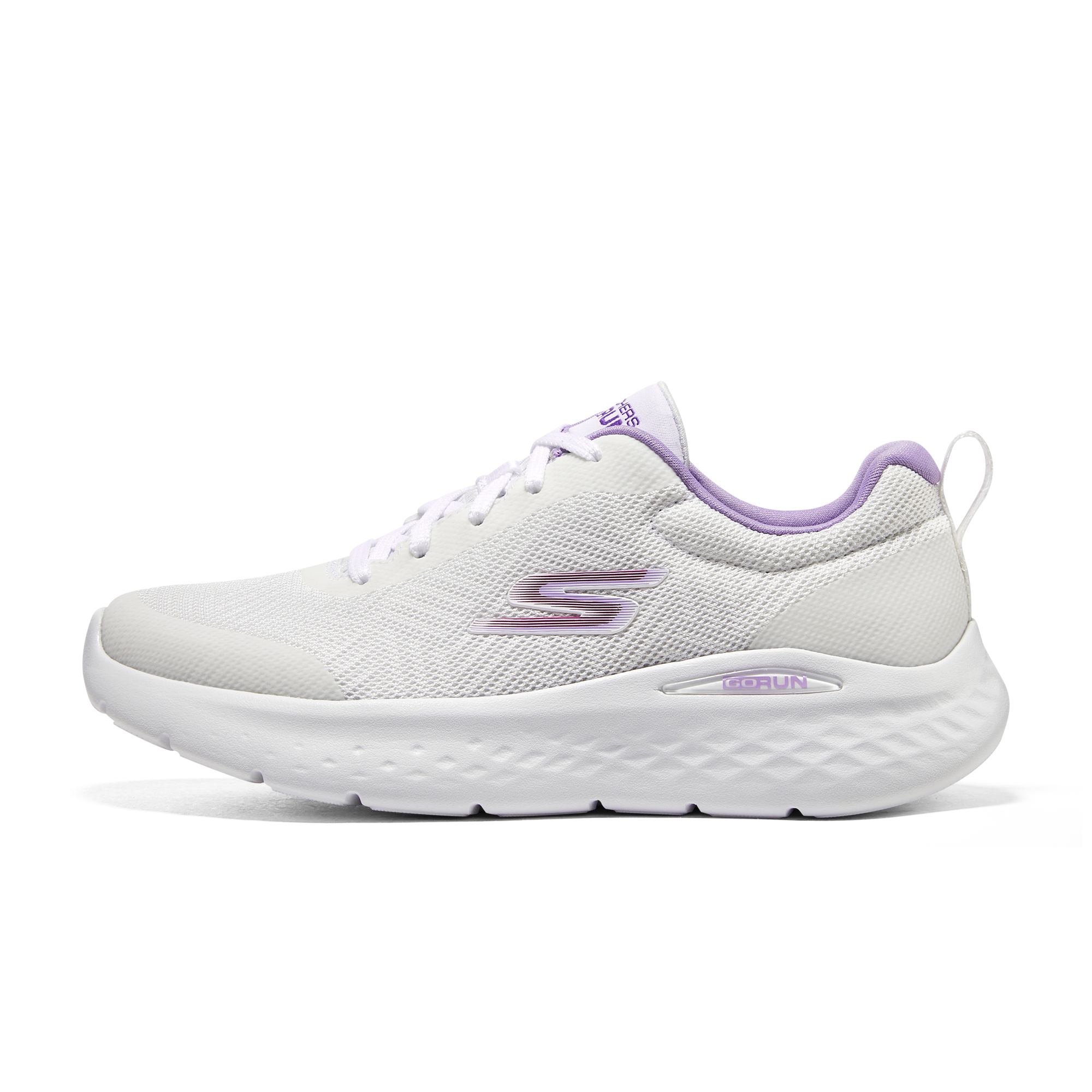 Женские кроссовки Skechers Go Run Lite (бело-фиолетовые)