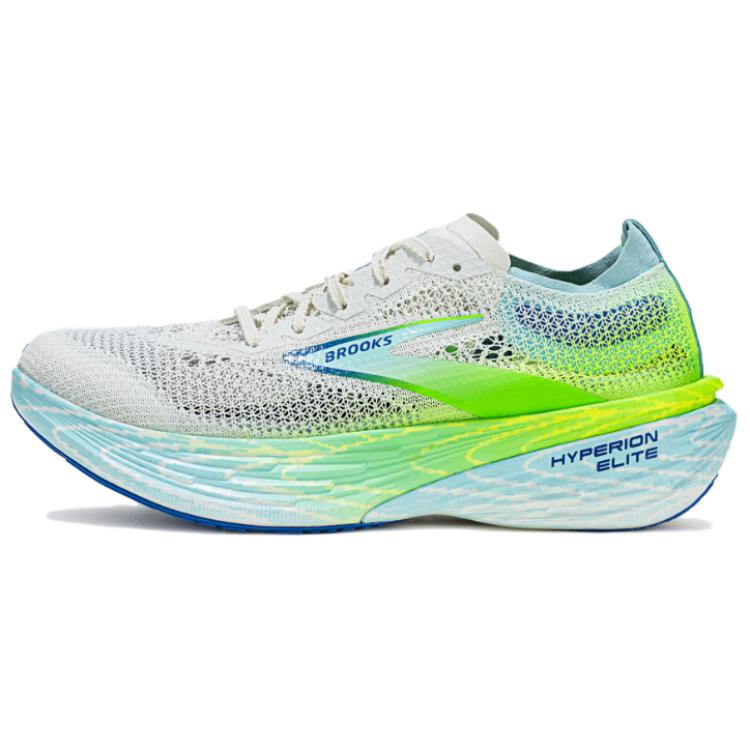Brooks Hyperion Elite Abrasion Resistant Breathable Rebound Low top Marathon Racing Running Shoes Unisex White Green