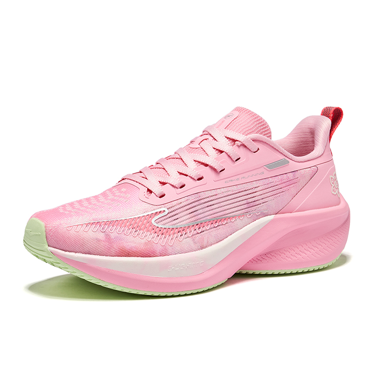 Erke Lightning 4 Cushioning Rebound Low top Running Shoes Women’s Peach Blossom Pink