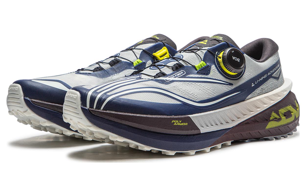 Li Ning De Lucas PRO Cushioning Slip Resistant Abrasion Resistant Low top Running Shoes Men’s Gray Blue