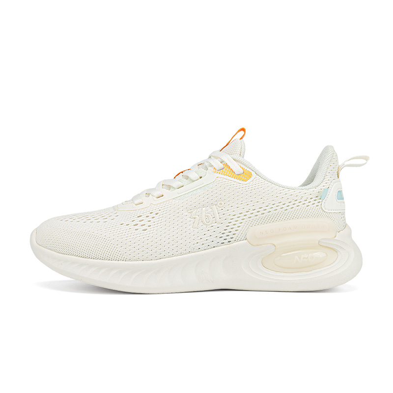361° Synthetic Leather Cushioning Breathable Lightweight Low top Casual Running Shoes Women’s Feather White Sheer Blue