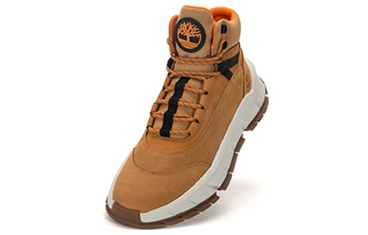 Timberland Leather Thermal Abrasion Resistant Cushioning Short Outdoor Boots Men's Brown White