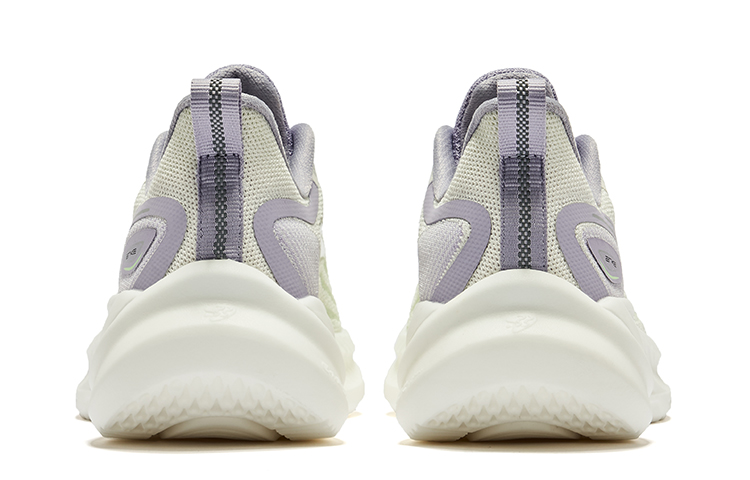 Erke Cushioning Abrasion Resistant Breathable Low top Running Shoes Women’s Ivory White Misty Purple