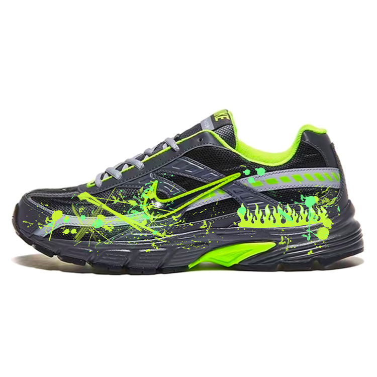Nike Initiator Slip Resistant, Abrasion Resistant, Breathable Low top Running Shoes Men’s Black Gray Green