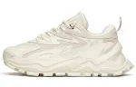 Anta Fashion Cushioning Slip Resistant Abrasion Resistant Low top Chunky Sneakers Women's Ecru