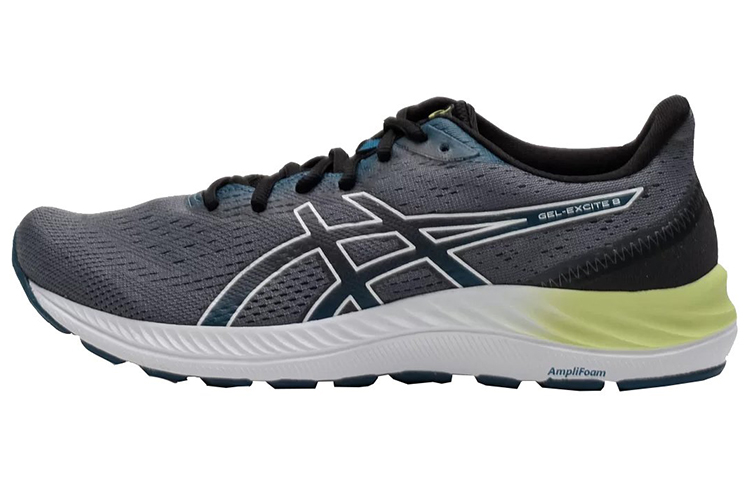 Asics Gel Excite 8 Abrasion Resistant Low top Running Shoes Men's Gray Blue