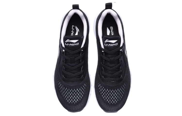 Li Ning Versatile Mesh, Textile Cushioning Slip Resistant Breathable Lightweight Low top Running Shoes Women’s Black