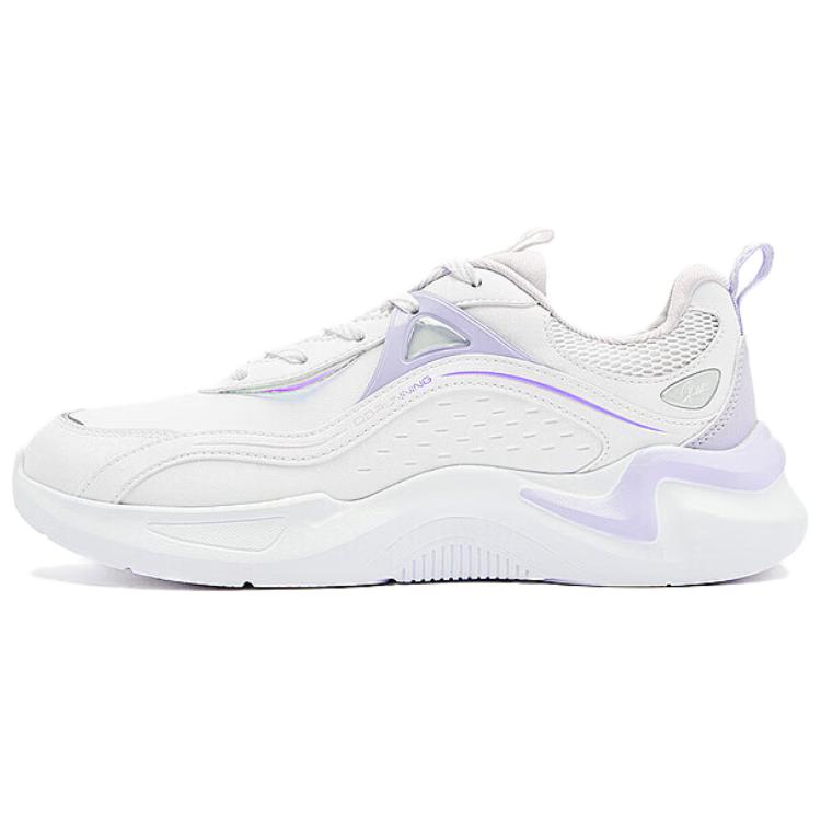 QIAODAN Cushioning, Wear Resistant Low top Casual Running Shoes Women’s White Purple