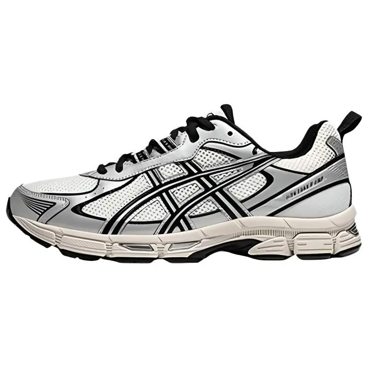 Asics Gel Exalt 2 Textile, Synthetic Leather Cushioning Low top Running Shoes Men's Black White