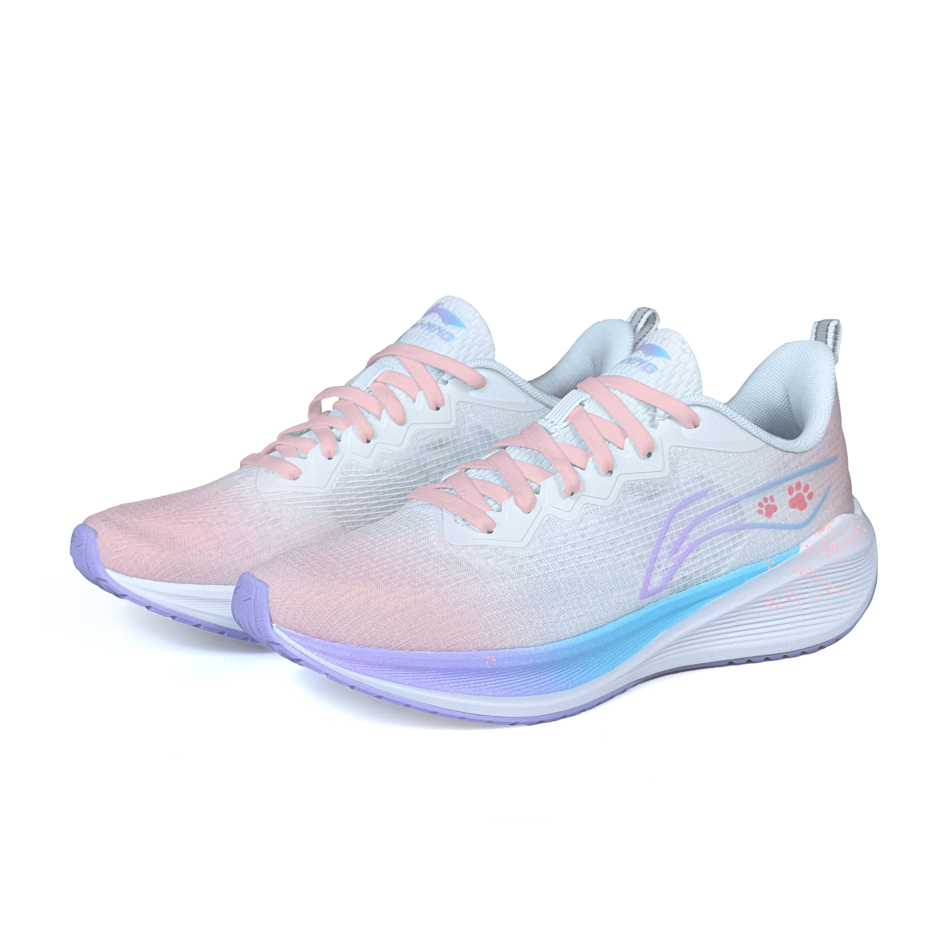 Li Ning Wuyue Abrasion Resistant Cushioning Low top Casual Running Shoes Women’s White