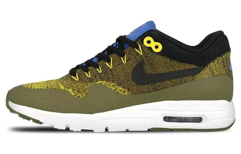 Nike Air Max 1 Mesh, Textile Low top Running Shoes Women's Olive Green