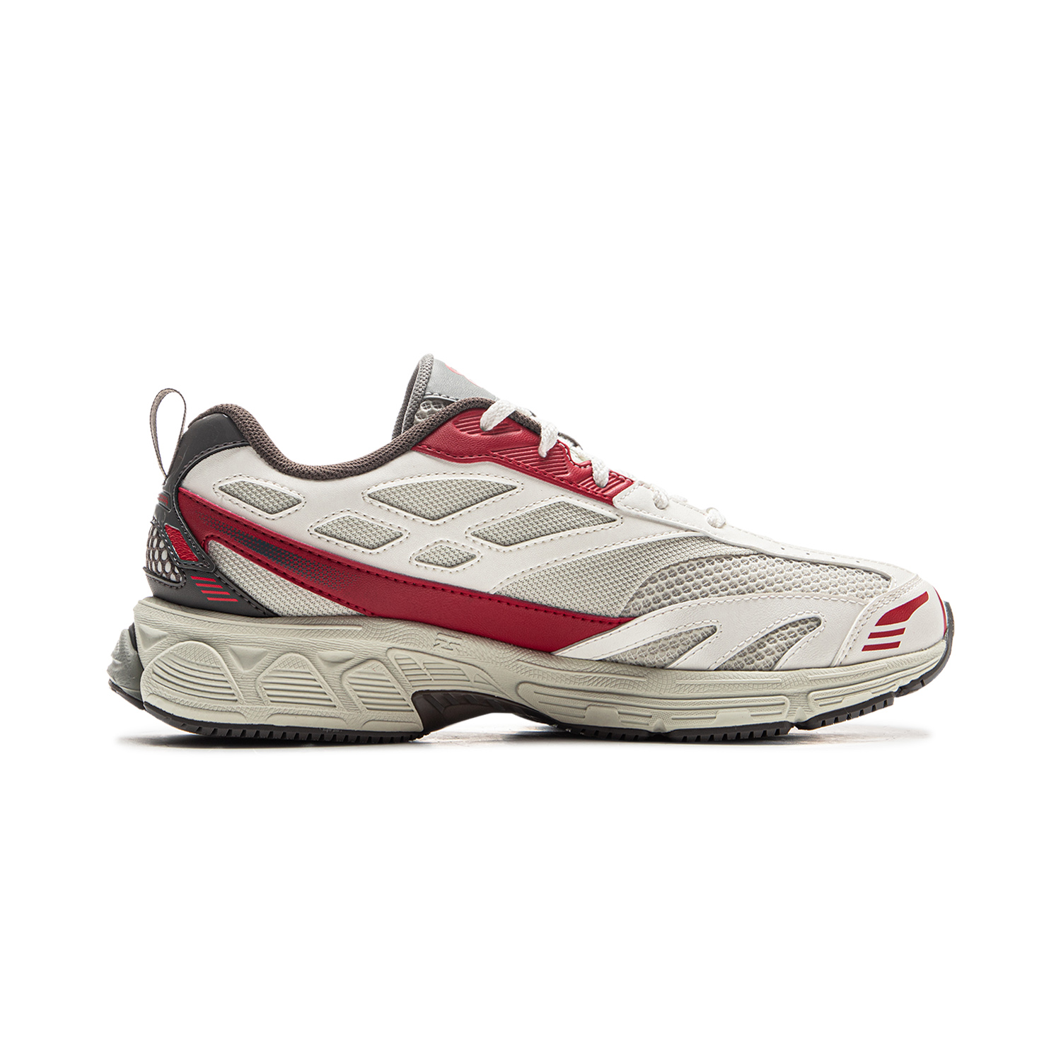 Li Ning Fuyao 2.0 V2 Cushioning Slip Resistant Abrasion Resistant Low top Casual Running Shoes Men’s Silver Red