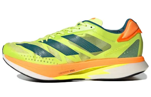 Adidas Adizero Adios Pro 2 Quick-drying and breathable fabric, non-slip and wear-resistant, low-top, carbon plate, marathon running shoes, same style for men and women, yellow-green