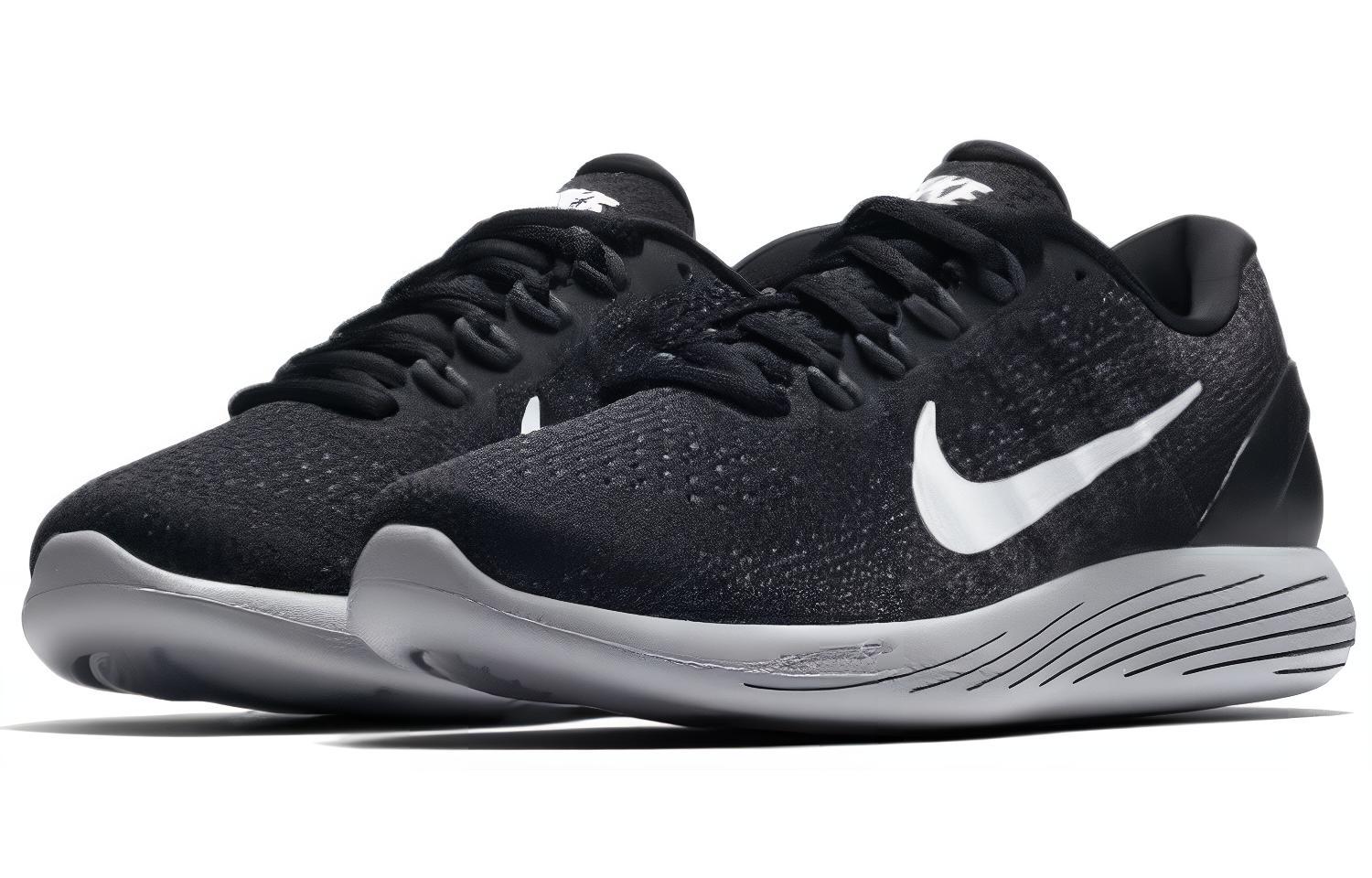 Женские кроссовки Nike Lunarglide 9 (черные) — Чёрный — фото 3