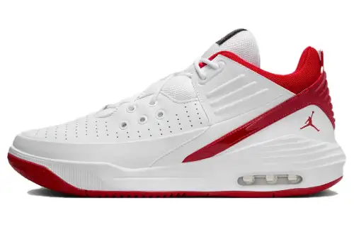 Jordan Max Aura 5 White Gym Red