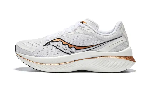 Saucony Endorphin Speed 3 Abrasion Resistant Breathable Low top Carbon Plate Running Shoes Women's White Gold