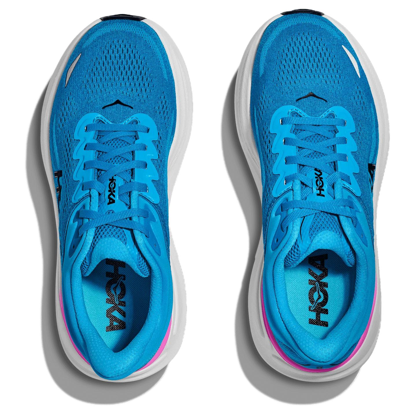 HOKA ONE ONE Bondi 9 Skyward Blue Neon Fuchsia Women’s