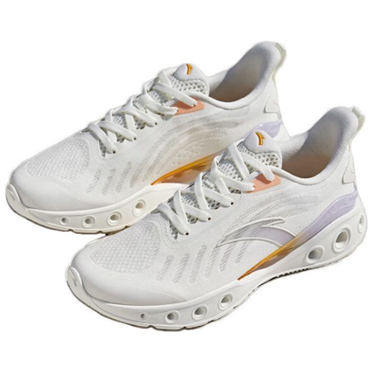 Anta Comfortable Slip Resistant Abrasion Resistant Low top Energy Ring Technology Running Shoes Women’s White