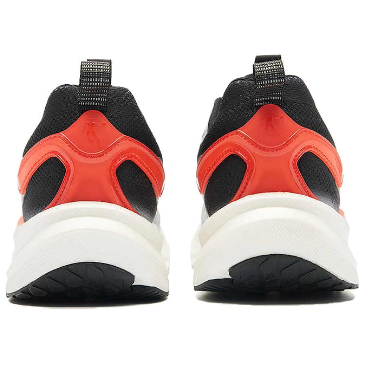 QIAODAN Fabric Slip Resistant Abrasion Resistant Low top Casual Running Shoes Men’s Gray Black Orange