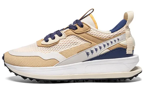 Kappa Slip Resistant, Abrasion Resistant, Breathable Low top Casual Running Shoes Unisex White Brown