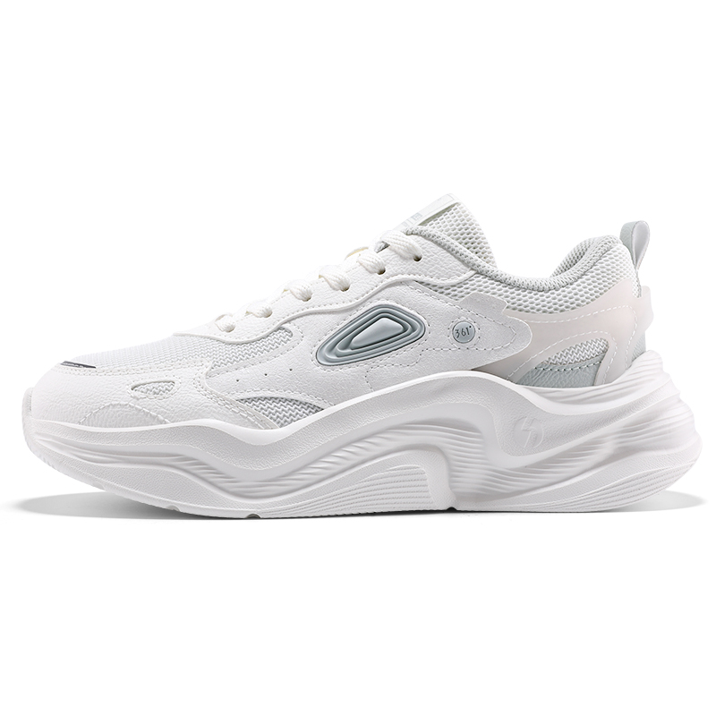 361° Lightweight Coverage Cushioning Low top Sprint Running Shoes Women’s White Green