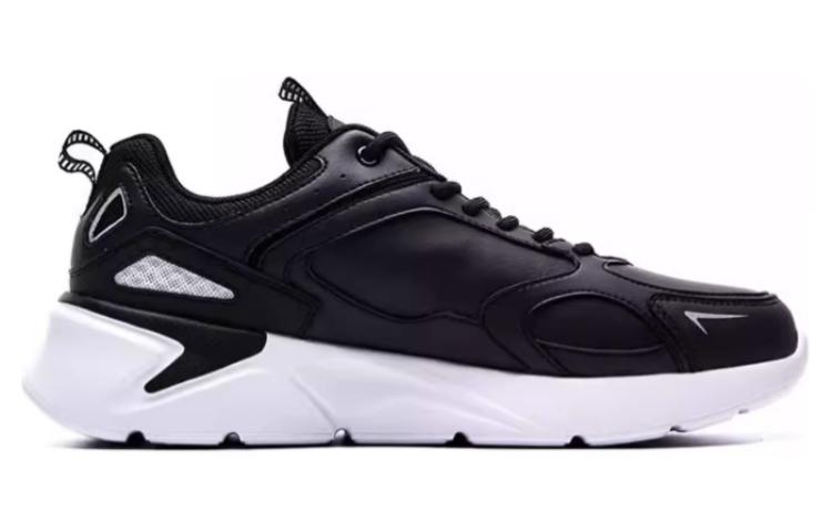 QIAODAN Cushioning Slip Resistant Low top Running Shoes Men’s Black White