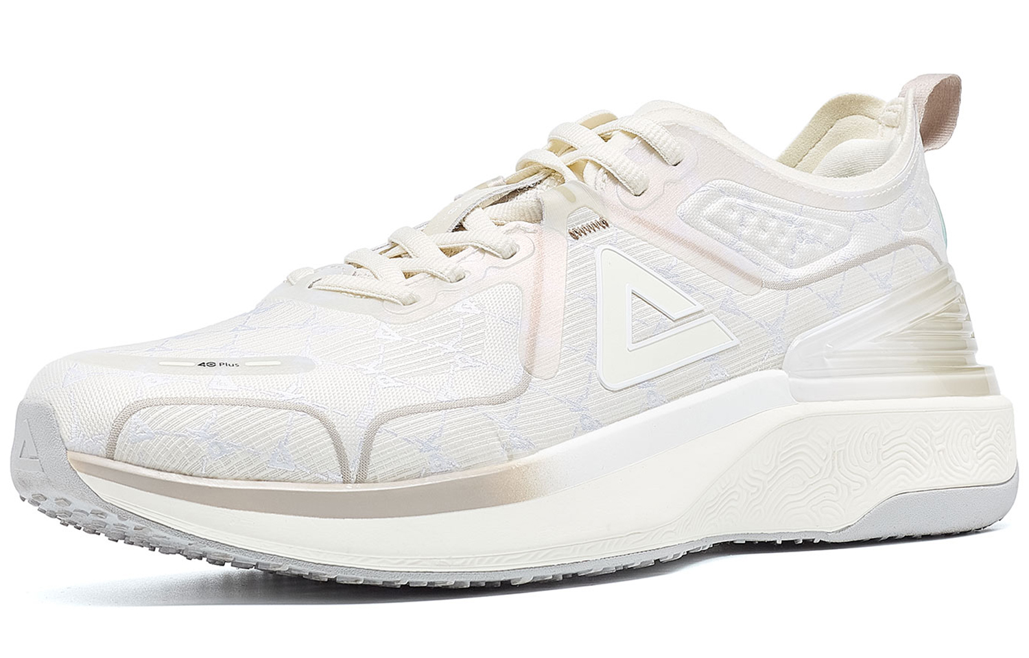 PEAK Tai Chi 4.0 PLUS Sports Cushioning Slip Resistant Low top Casual Running Shoes Men’s Canvas White