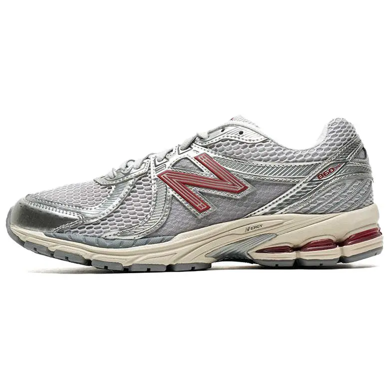 New Balance NB 860 V2 Fashion Lightweight Low top Casual Running Shoes Unisex Silver Gray