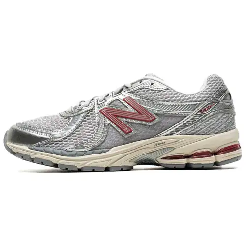 New Balance NB 860 V2 Fashion Lightweight Low top Casual Running Shoes Unisex Silver Gray