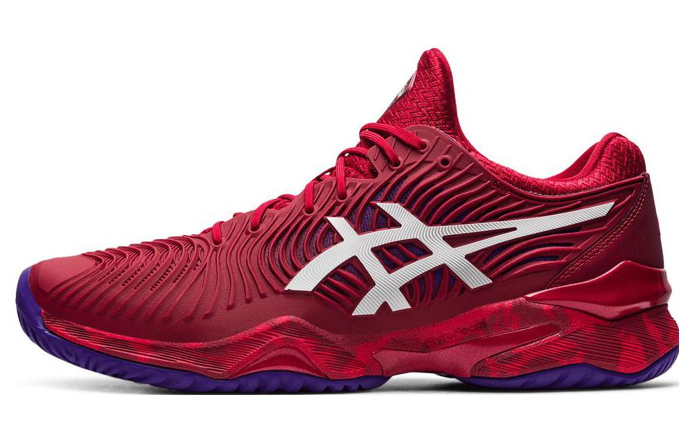 Asics Court FF Novak Clay Abrasion Resistant Breathable Low top Running Shoes Red