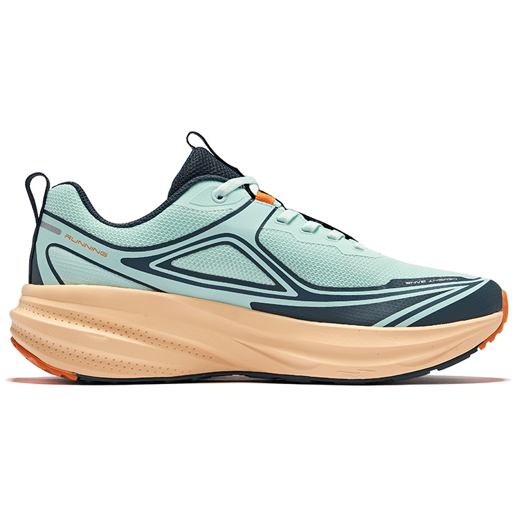 Erke Slip Resistant And Breathable Support Low top Running Shoes Men’s Bubble Green Copper Cyan