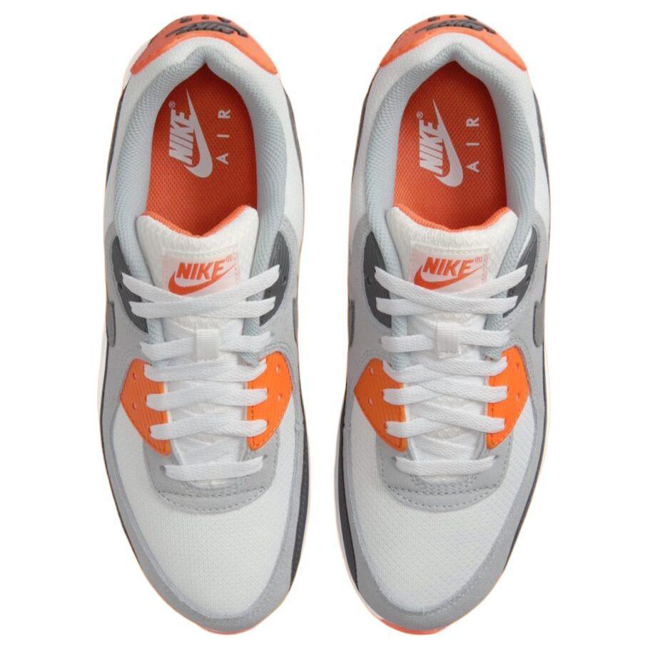 Nike Air Max 90 Summit White Safety Orange Dark Smoke Grey Smoke Grey