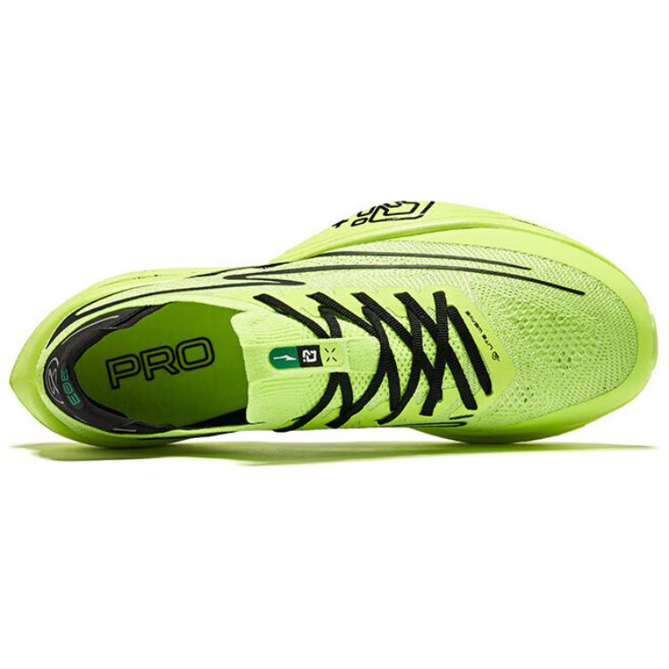 Erke Blue World Pro Cushioning Slip Resistant Rebound Low top Marathon Sprint Running Shoes Men’s Neon Green
