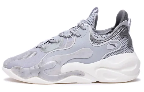 Anta Cushioning Slip Resistant Abrasion Resistant Low top Chunky Sneakers Men's Rock Gray